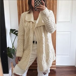 ARAN CRAFTS Merino Wool Knitted Cable Knit Sweater